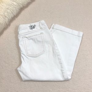 WHBM Women’s White Jean Capri Pants